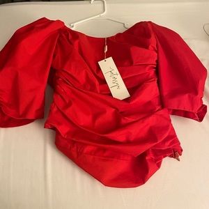 XS off shoulder Red Petersyn Top